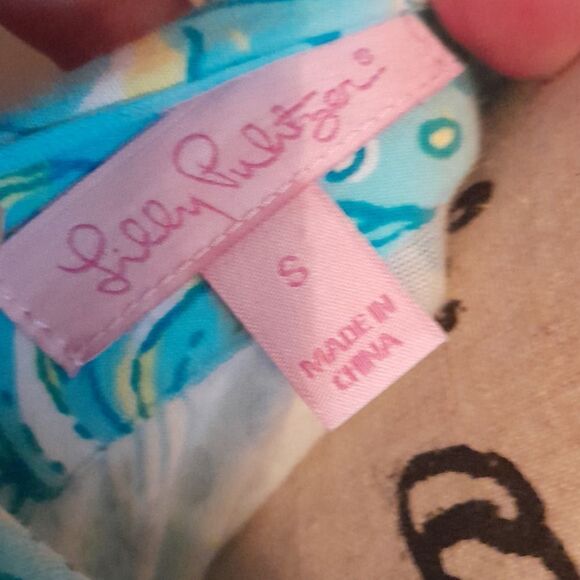 LILY PULITZER BLUE SEASHELL CLAM DRESS SMALL - Picture 5 of 6